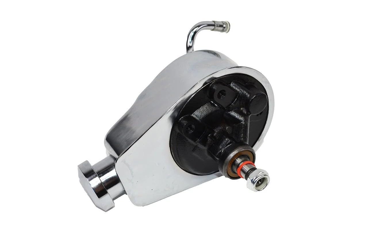 5 Star Speed Chrome Power Steering Pump Saginaw Style Compatible with Chevy GM 1955–1976