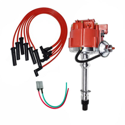 5 Star Speed HEI Distributor Kit Compatible with Chevy GM GMC 4.3L V6 Carb Conversion with 8.0mm Spark Plug Wires