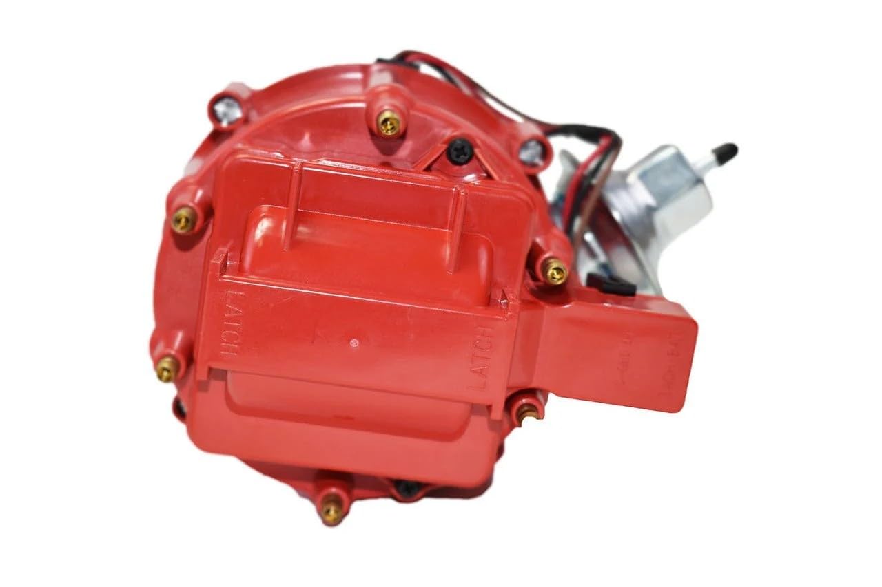 5 Star Speed HEI Distributor Compatible with Chevy GM 230 250 292 Inline 6 Engines with 65K Coil, Red Cap