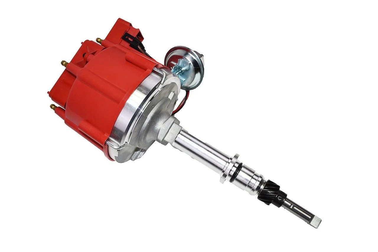 5 Star Speed HEI Distributor Compatible with Chevy GM 230 250 292 Inline 6 Engines with 65K Coil, Red Cap