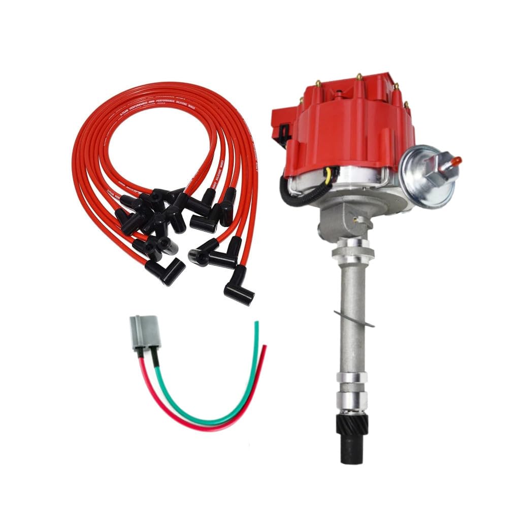 5 Star Speed HEI Distributor Kit Compatible with Small Block Chevy SBC Corvette 262 265 267 283 302 305 307 327 350 400 with 8.0mm Over Valve Cover Spark Plug Wires