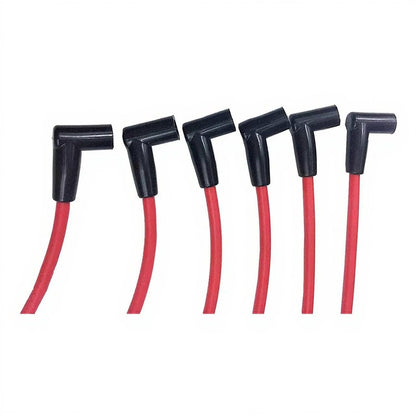 5 Star Speed 8.0mm Red Spark Plug Wire Set Compatible with AMC Jeep 199–282 Inline 6 HEI
