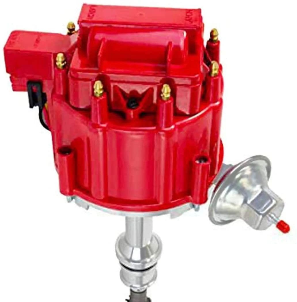 5 Star Speed HEI Distributor Kit Compatible with Oldsmobile V8 260 307 330 350 400 403 425 455 with 8.0mm Red Spark Plug Wires
