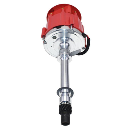5 Star Speed Marine HEI Distributor Compatible with Chevy V8 305 307 327 350 454 502 Mercruiser Engines with 65K Coil, Red Cap