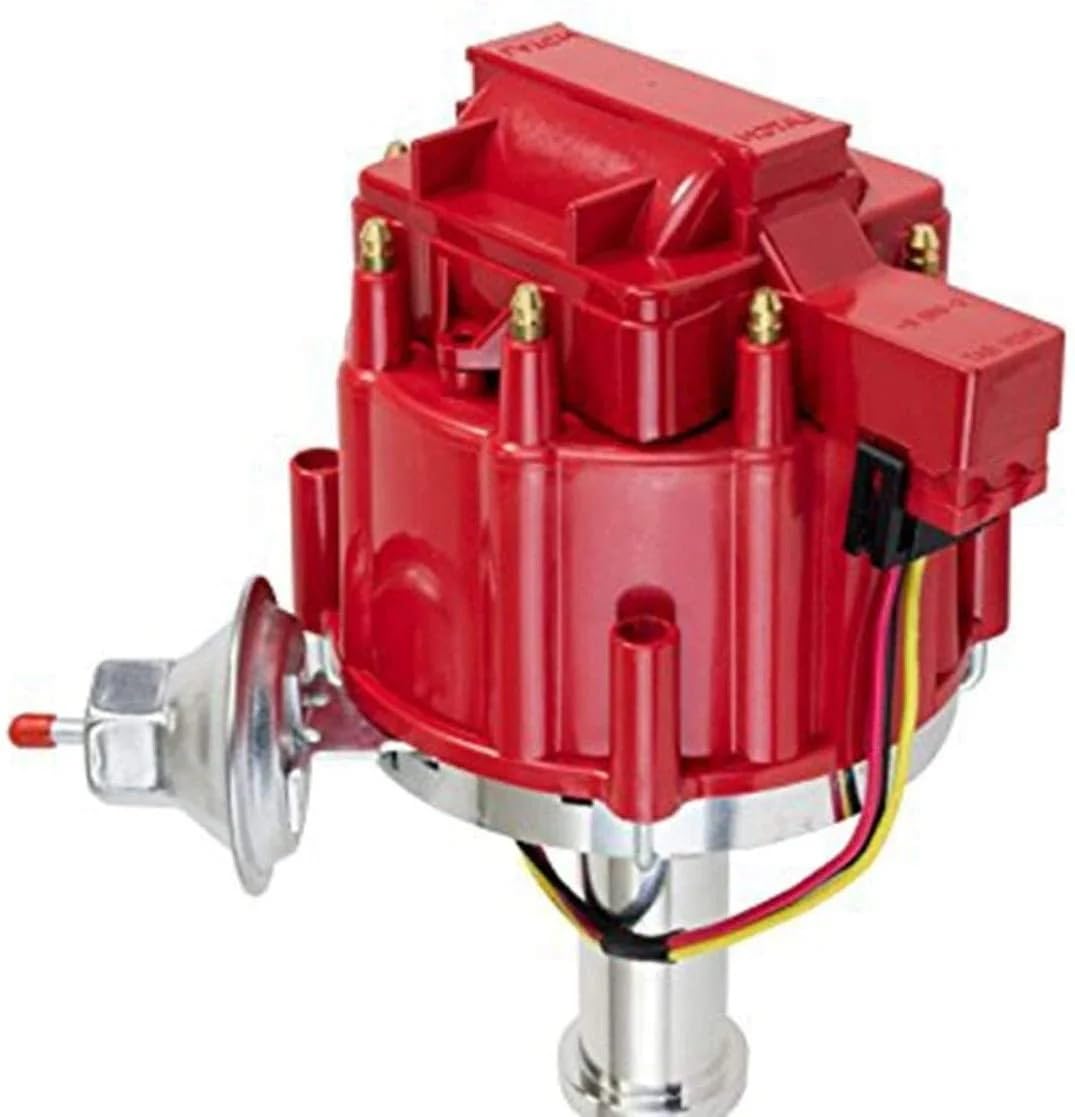 5 Star Speed HEI 65K Coil Distributor Compatible with Cadillac 472/500 V8 Red Cap