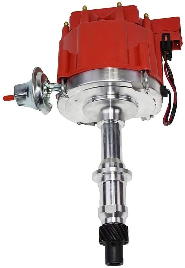 5 Star Speed HEI Distributor Kit Compatible with Pontiac V8 301 326 350 389 400 421 428 455 with 8.0mm Red Spark Plug Wires