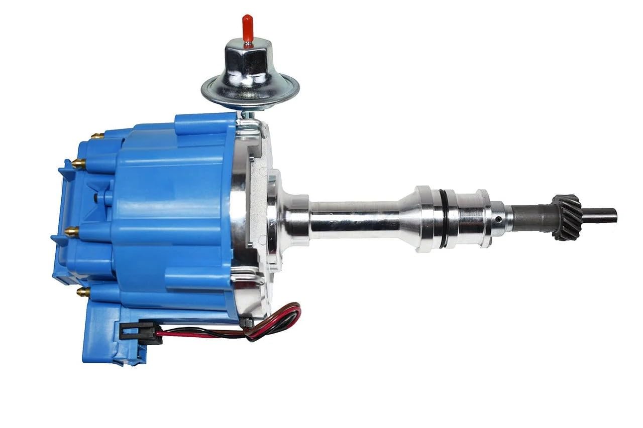 5 Star Speed HEI Distributor with High Output Coil Compatible with Ford 351W Windsor V8 Blue Cap