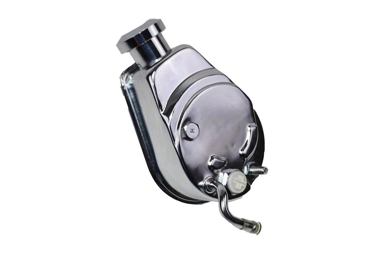 5 Star Speed Chrome Power Steering Pump Saginaw Style Compatible with Chevy GM 1955–1976
