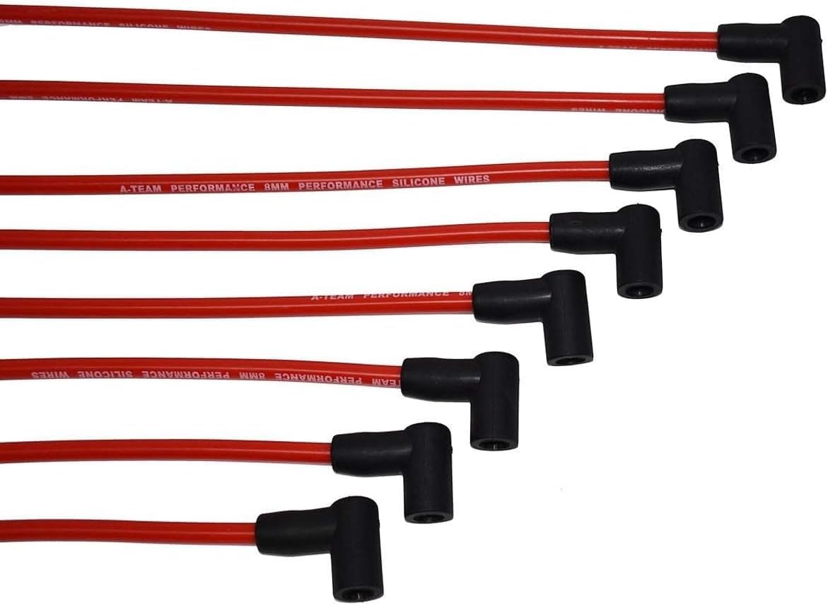 5 Star Speed 8.0mm Red Spark Plug Wire Set Compatible with Chevy BBC 396 402 427 454 502 572 HEI