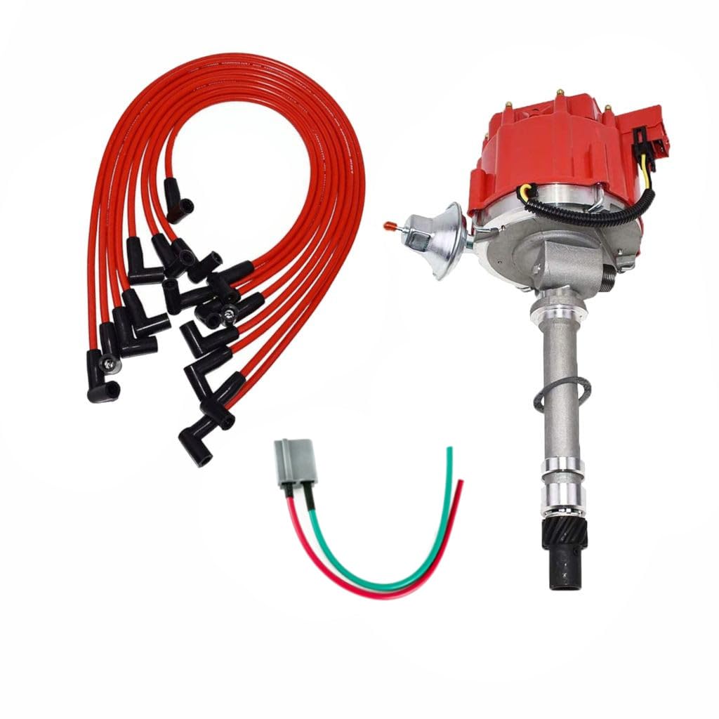 5 Star Speed HEI Distributor Kit Compatible with Small Block Chevy SBC Corvette 283 305 307 327 350 383 400 with 8.0mm Under Exhaust Spark Plug Wires