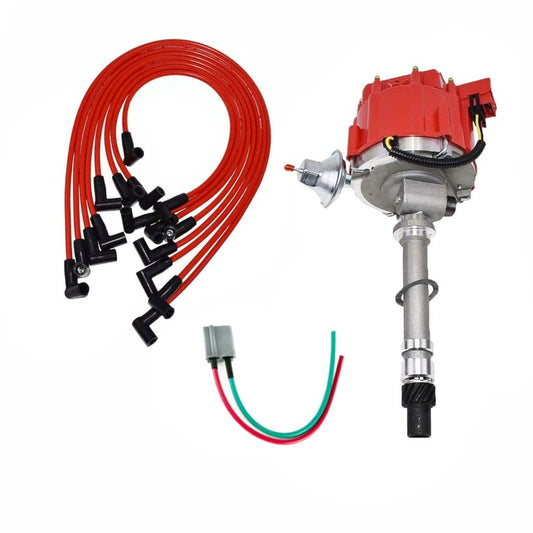 5 Star Speed HEI Distributor Kit Compatible with Small Block Chevy SBC Corvette 283 305 307 327 350 383 400 with 8.0mm Under Exhaust Spark Plug Wires