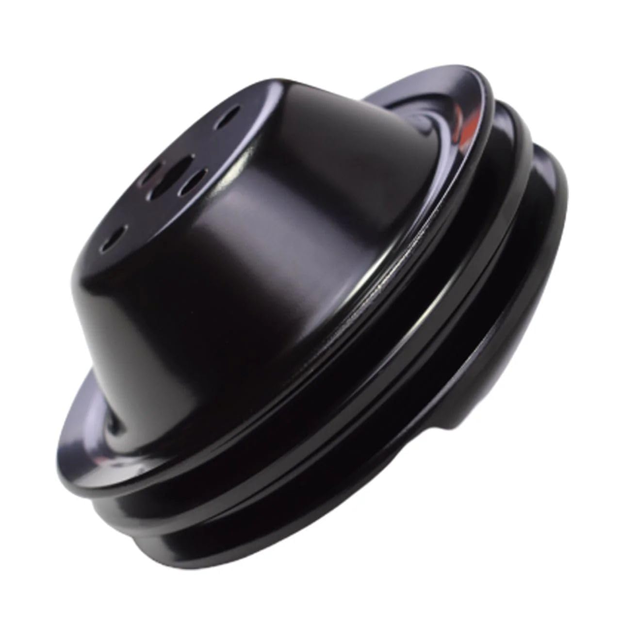 5 Star Speed Water Pump Pulley Double-Groove SWP Short Water Pump Compatible with Small Block Chevy SBC 262 265 267 283 302 305 307 327 350 400 Black Steel