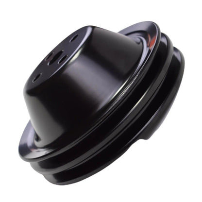 5 Star Speed Water Pump Pulley Double-Groove SWP Short Water Pump Compatible with Small Block Chevy SBC 262 265 267 283 302 305 307 327 350 400 Black Steel