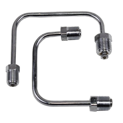 5 Star Speed Bottom Mount Proportioning Valve Line Kit Steel Chrome Compatible with 9/16 and 1/2 Ports