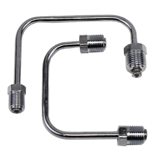 5 Star Speed Bottom Mount Proportioning Valve Line Kit Steel Chrome Compatible with 9/16 and 1/2 Ports