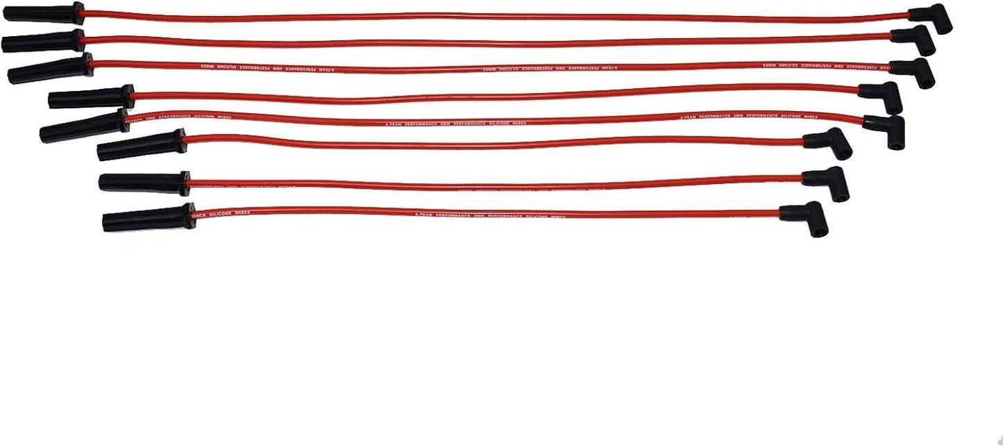 5 Star Speed 8.0mm Red Spark Plug Wire Set Compatible with Chevy BBC 396 402 427 454 502 572 HEI