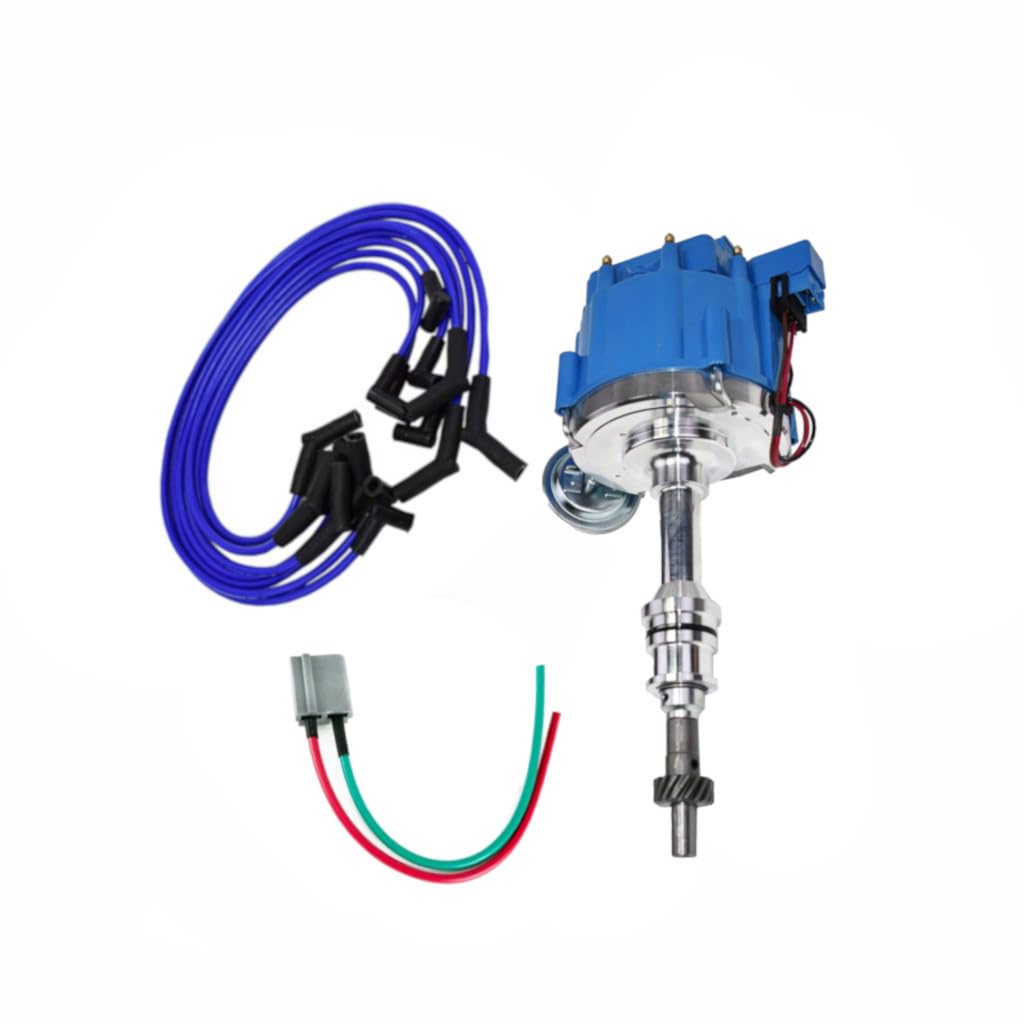 5 Star Speed Marine HEI Distributor Kit Compatible with Ford 351W Windsor with 8.0mm Spark Plug Wires