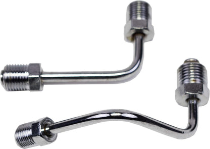 5 Star Speed Chrome Brake Line Set Compatible with Side Mount Proportioning Valve PV2 PV4 Steel