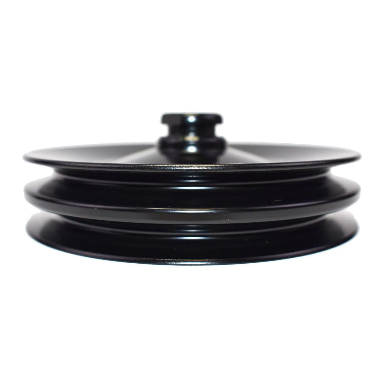 5 Star Speed Saginaw Power Steering Pump Double-Groove Steel Pulley Compatible with GM Black