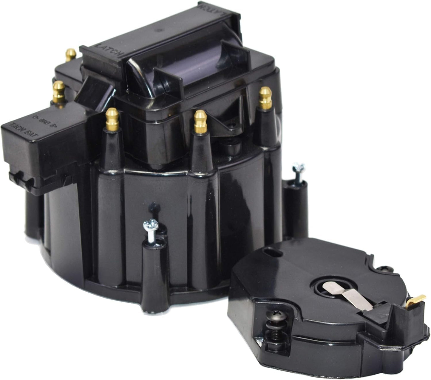 5 Star Speed HEI Distributor Cap, Rotor, and Coil Cover Kit Compatible with GM Style V8 (Black)