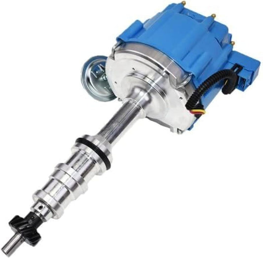 5 Star Speed HEI Distributor with High Output Coil Compatible with Ford FE 352 360 390 406 410 427 428 Blue Cap