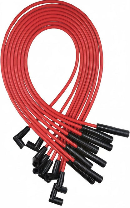 5 Star Speed 8.0mm Red Spark Plug Wire Set Compatible with AMC Jeep V8 290 304 343 360 390 401 HEI