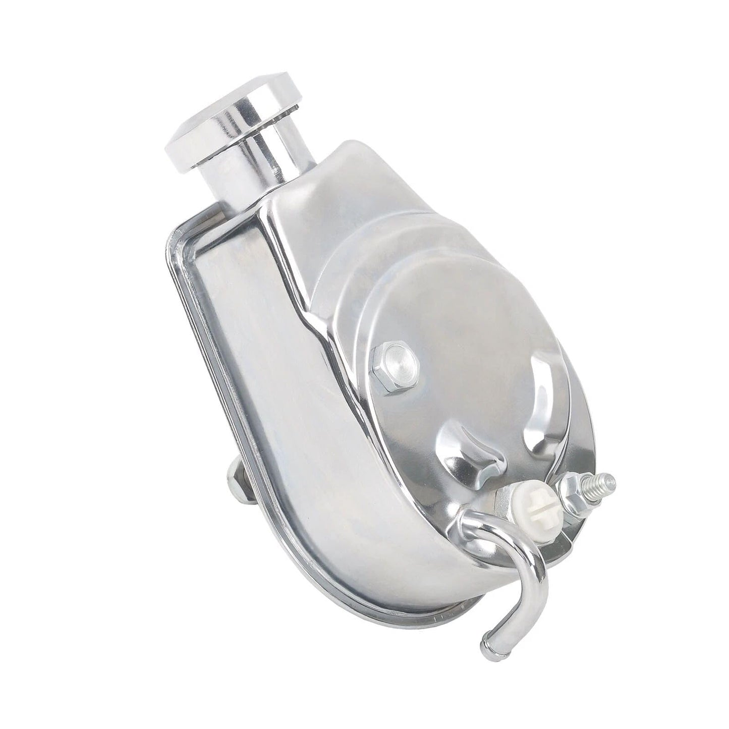 5 Star Speed Chrome Power Steering Pump & Single Groove Pulley Compatible with Saginaw GM Hot Rod Applications