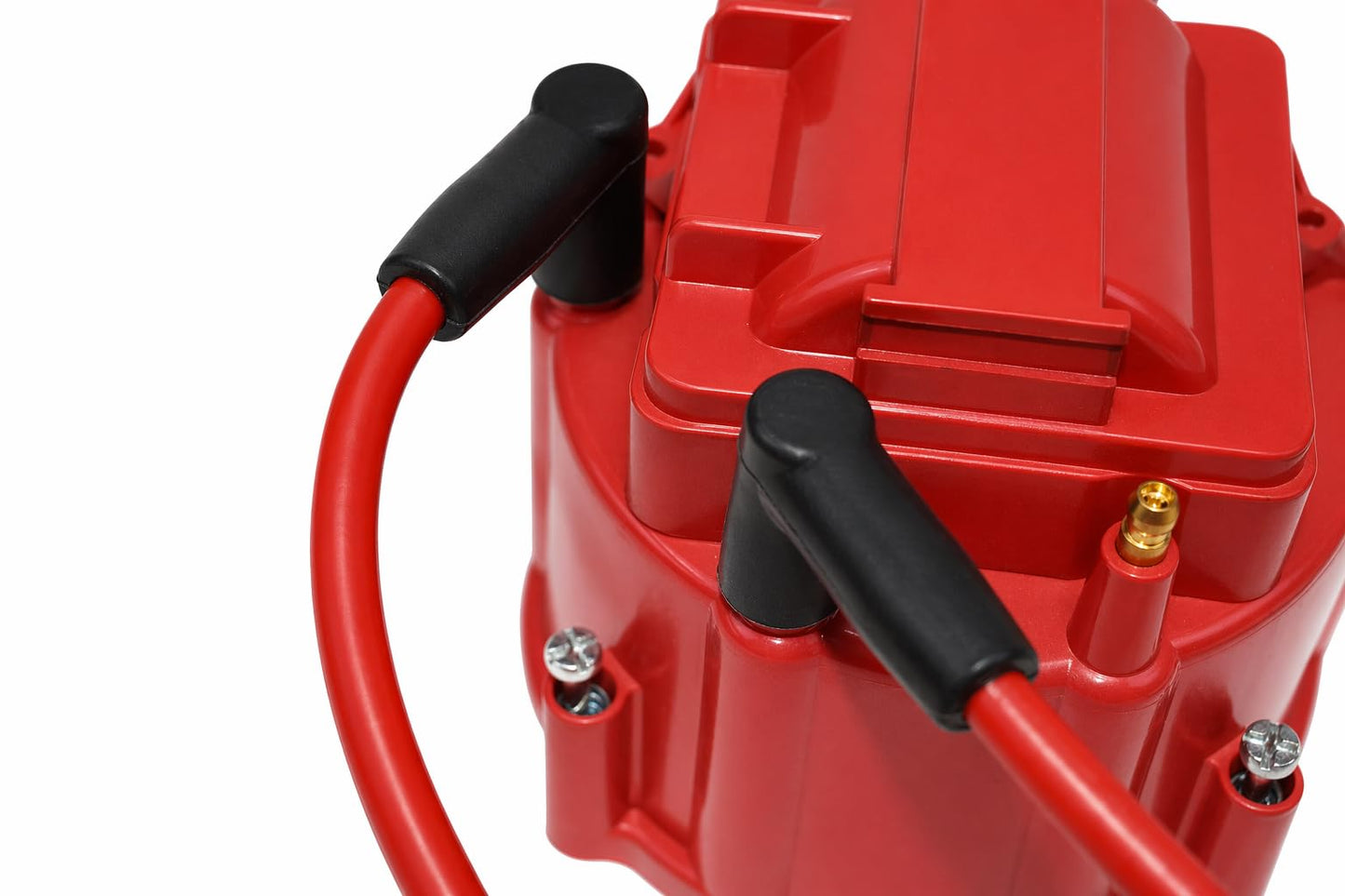 5 Star Speed 8.0mm Over Valve Cover Spark Plug Wire Set Compatible with SBC Chevy GMC 283 305 307 327 350 400 HEI Red