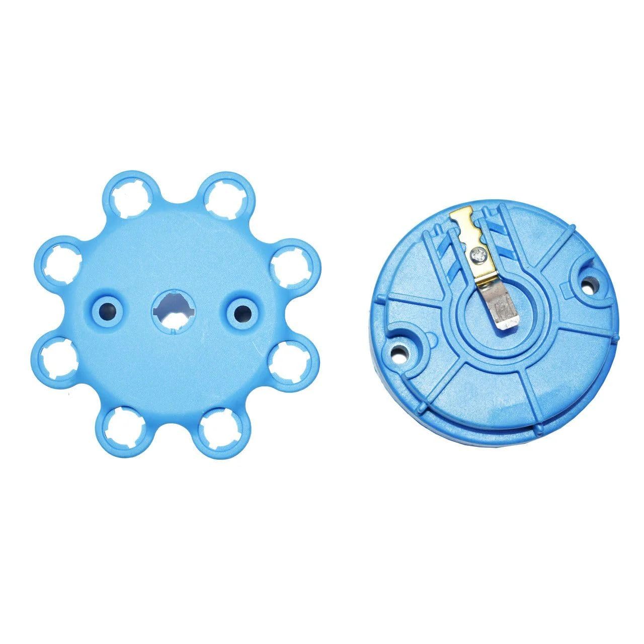 5 Star Speed 8-Cylinder Male Pro Series Distributor Cap and Rotor Kit Blue