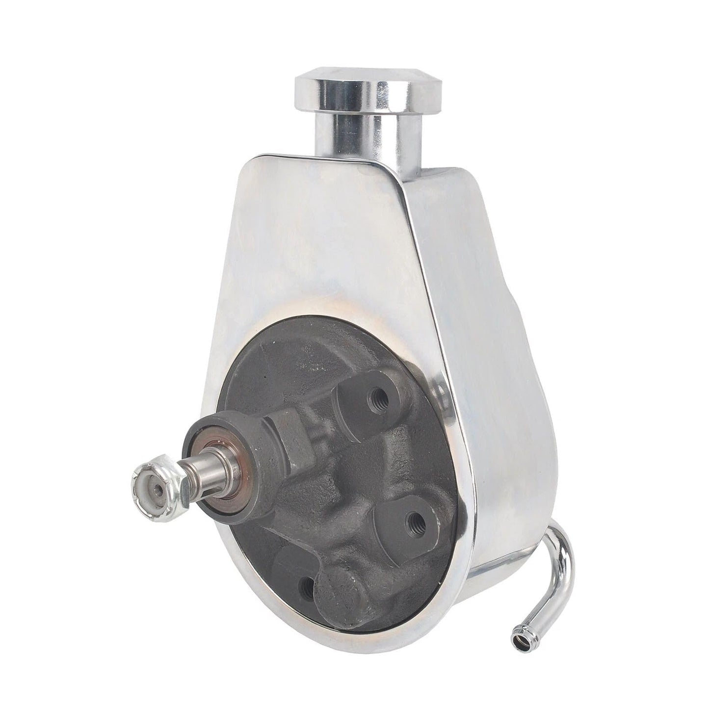 5 Star Speed Chrome Power Steering Pump & Single Groove Pulley Compatible with Saginaw GM Hot Rod Applications