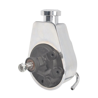 5 Star Speed Chrome Power Steering Pump & Single Groove Pulley Compatible with Saginaw GM Hot Rod Applications