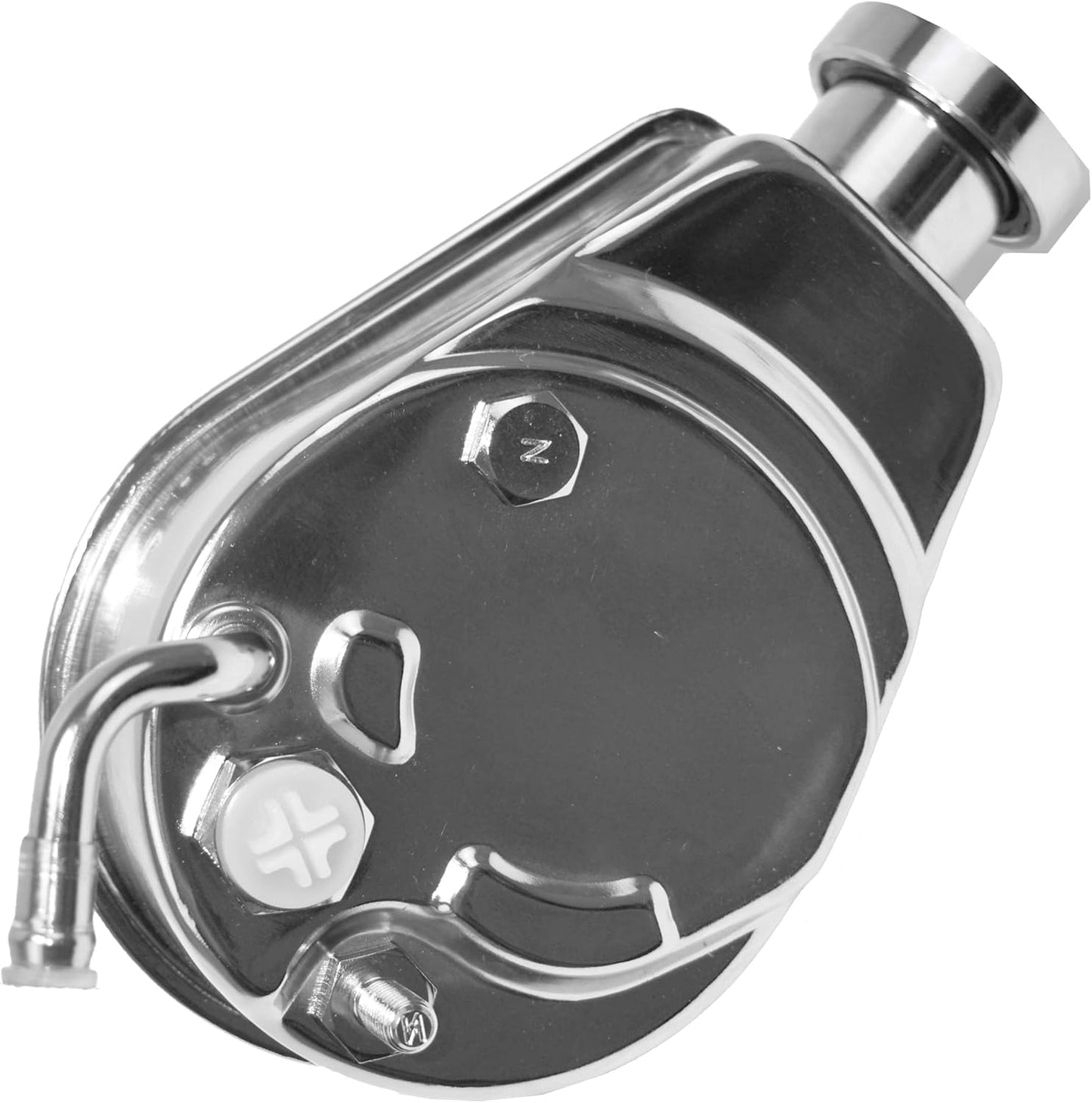 5 Star Speed Chrome Power Steering Pump Saginaw Style Compatible with Chevy GM 1955–1976
