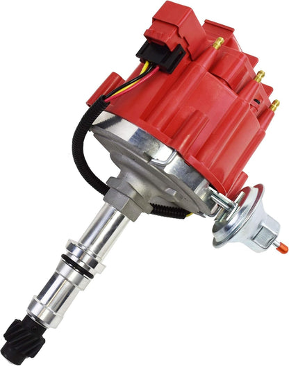 5 Star Speed HEI Distributor Compatible with Buick Nailhead V8 Engines 262 322 364 401 425 with 65K Coil, Red Cap