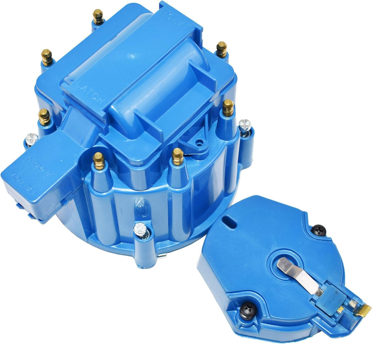 5 Star Speed HEI Distributor Cap, Rotor, and Coil Cover Kit Compatible with GM Style V8 (Blue)