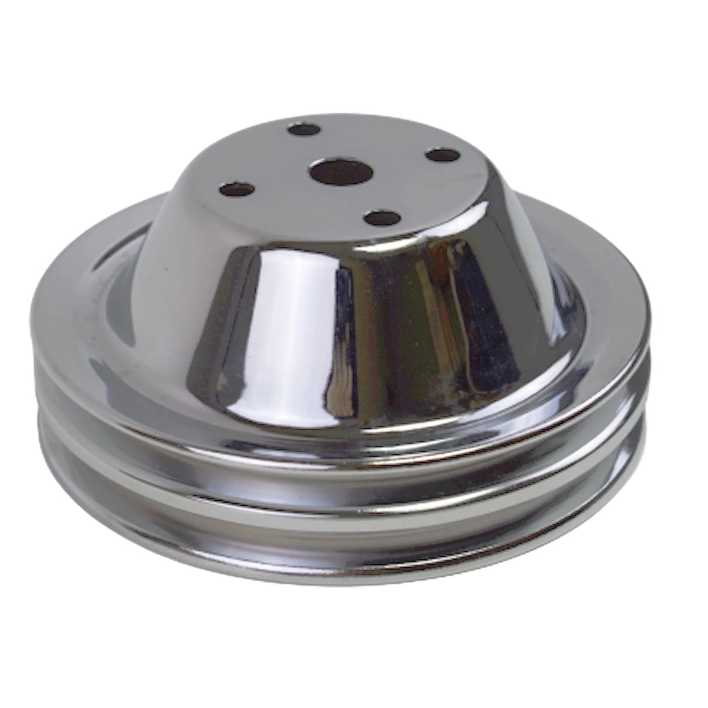 5 Star Speed Water Pump Pulley Double-Groove SWP Short Water Pump Compatible with Small Block Chevy SBC 262 265 267 283 302 305 307 327 350 400 Chrome