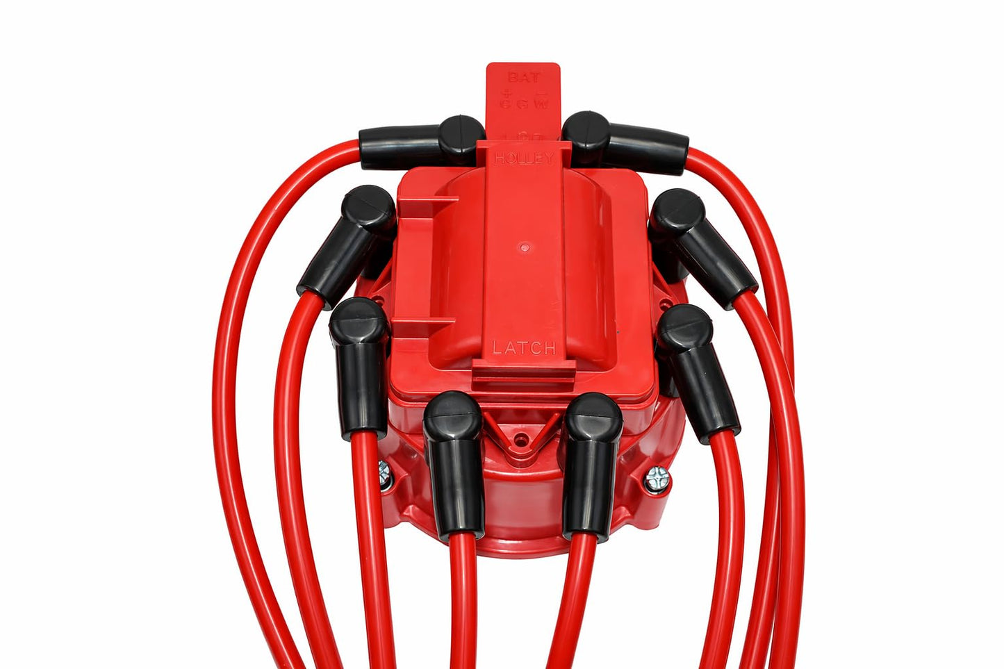5 Star Speed 8.0mm Over Valve Cover Spark Plug Wire Set Compatible with SBC Chevy GMC 283 305 307 327 350 400 HEI Red