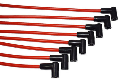 5 Star Speed HEI Distributor Kit Compatible with Chevy GM Small Block SBC 283 305 307 327 350 400 with 8.0mm Under Exhaust Spark Plug Wires Red Cap