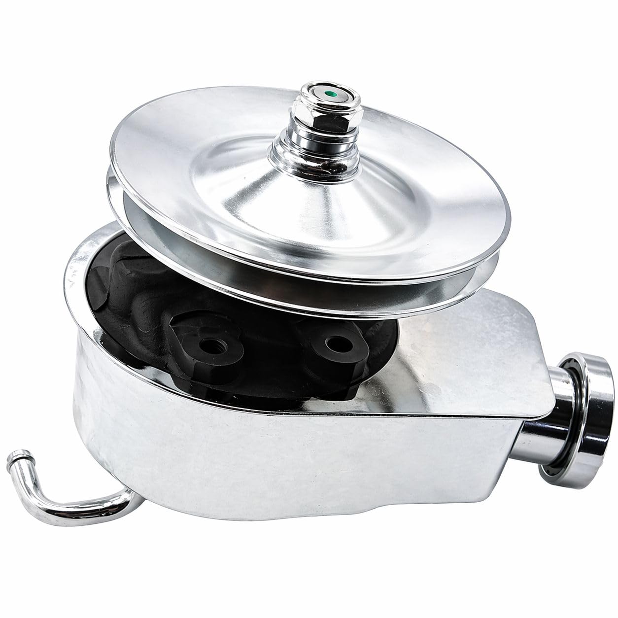 5 Star Speed Chrome Power Steering Pump & Single Groove Pulley Compatible with Saginaw GM Hot Rod Applications