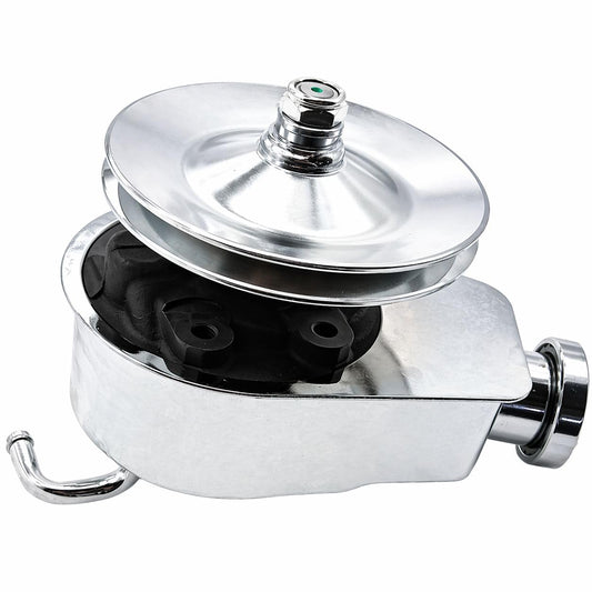 5 Star Speed Chrome Power Steering Pump & Single Groove Pulley Compatible with Saginaw GM Hot Rod Applications