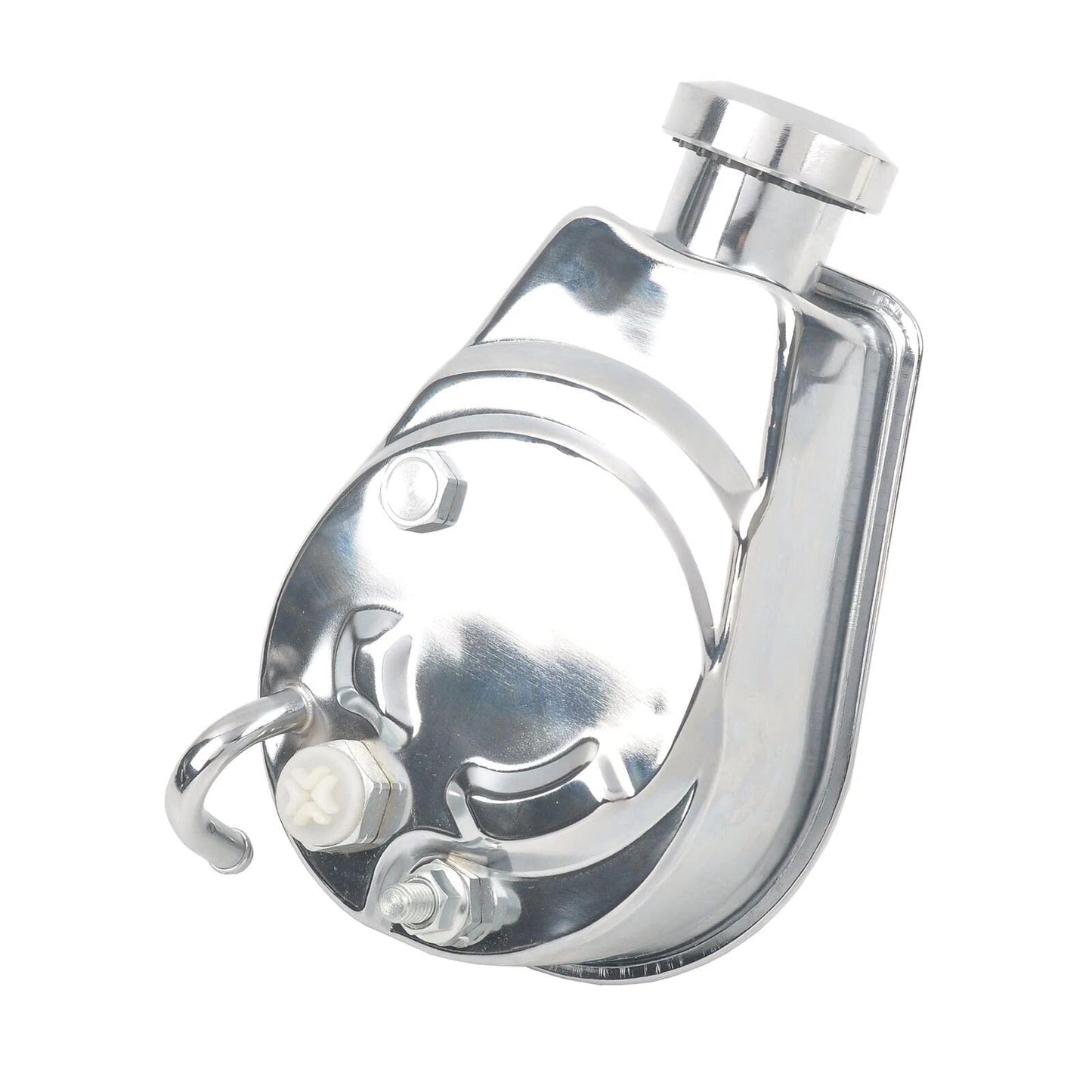 5 Star Speed Chrome Power Steering Pump & Single Groove Pulley Compatible with Saginaw GM Hot Rod Applications