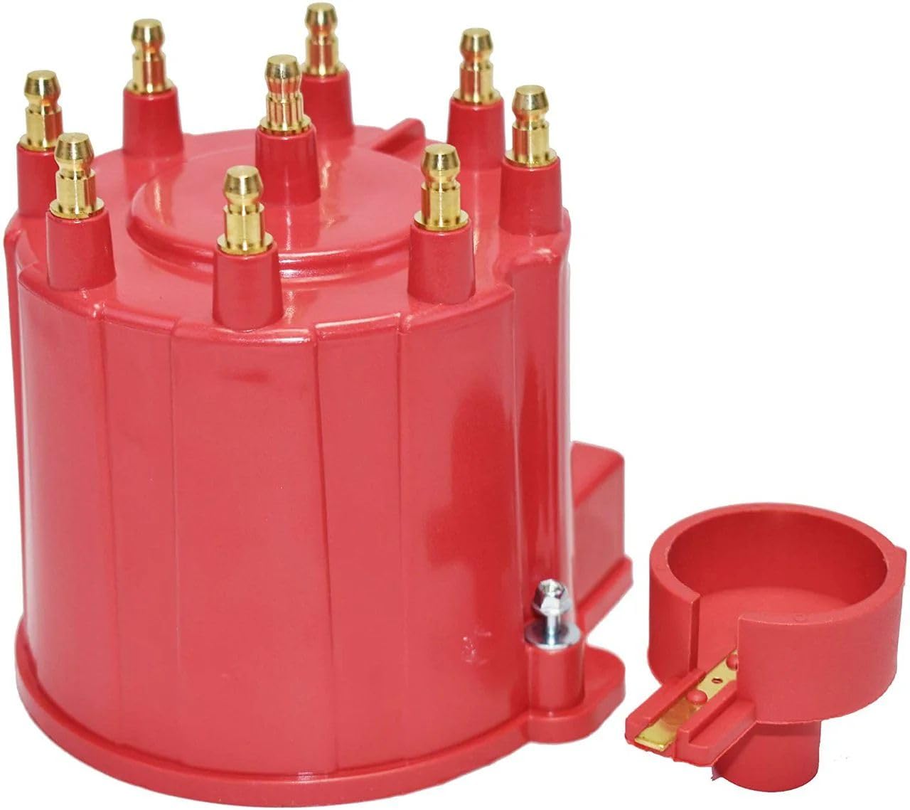 5 Star Speed 8-Cylinder EFI Distributor Cap and Rotor Kit Compatible with GM 454 305 350 Red