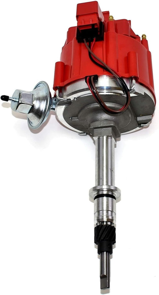 5 Star Speed HEI Red Distributor Kit Compatible with AMC Jeep Inline 6-Cylinder Engines 232 258 CJ5 CJ7 with 8.0mm Spark Plug Wires
