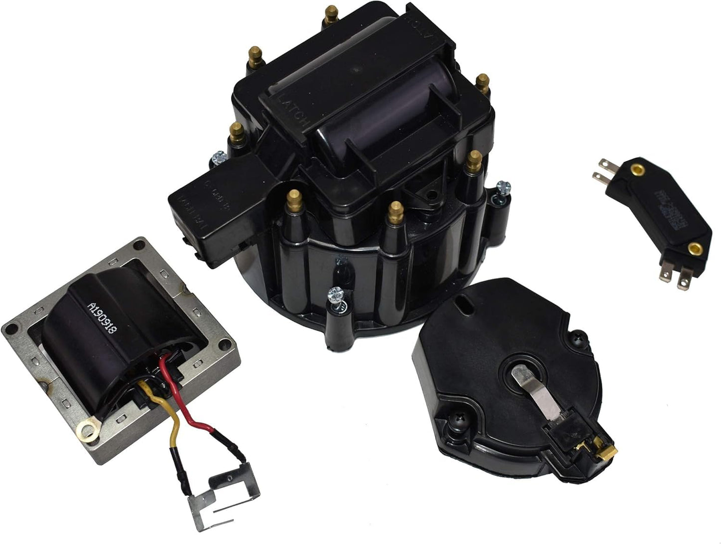 5 Star Speed HEI Distributor Tune-Up Kit with High Output Coil Compatible with GM Style V8 (Black)