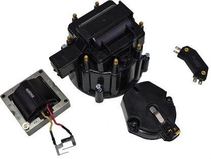 5 Star Speed HEI Distributor Tune-Up Kit with High Output Coil Compatible with GM Style V8 (Black)