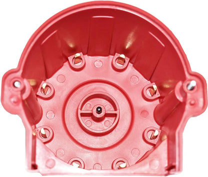 5 Star Speed 8-Cylinder EFI Distributor Cap and Rotor Kit Compatible with GM 454 305 350 Red