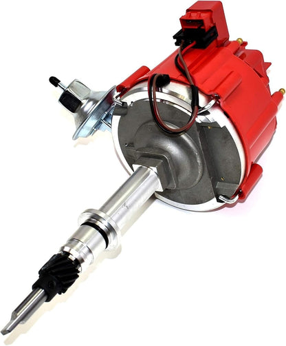5 Star Speed HEI Red Distributor Kit Compatible with AMC Jeep Inline 6-Cylinder Engines 232 258 CJ5 CJ7 with 8.0mm Spark Plug Wires