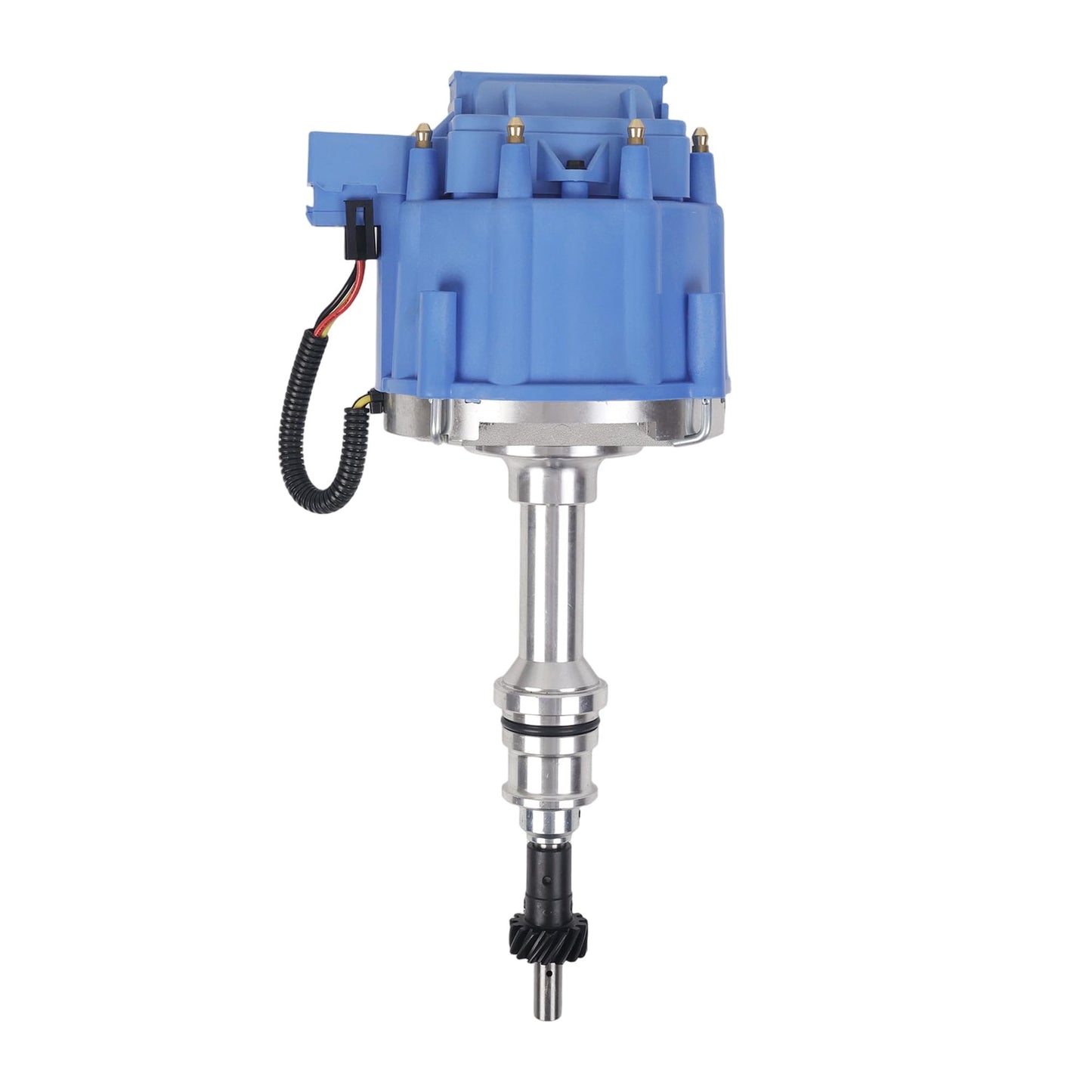 5 Star Speed Marine HEI Distributor Compatible with Ford 351W Windsor V8 Engines with 65K Coil, Blue Cap