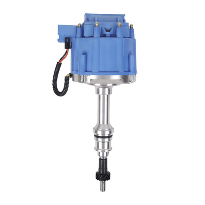 5 Star Speed Marine HEI Distributor Compatible with Ford 351W Windsor V8 Engines with 65K Coil, Blue Cap