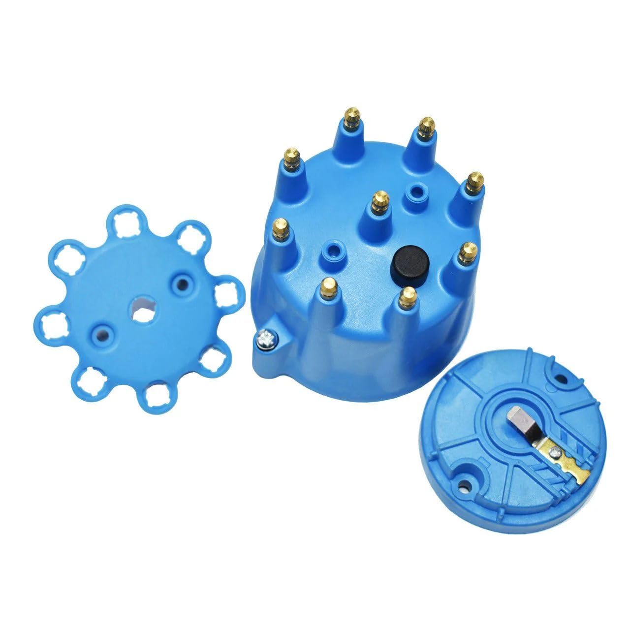 5 Star Speed 8-Cylinder Male Pro Series Distributor Cap and Rotor Kit Blue