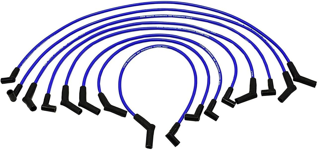 5 Star Speed 8mm Blue Spark Plug Wires Compatible with Ford SBF 260 289 302 351W
